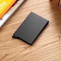4043 Черен алуминиев картодържател със защита за безконтактните карти, снимка 4 - Портфейли, портмонета - 42149035