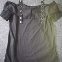 Черна блуза, снимка 1 - Тениски - 29705475