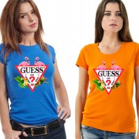  Дамски тениски GUESS принт Модели и цветове, снимка 8 - Тениски - 28120991