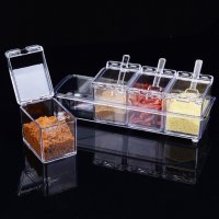 Контейнери за съхранение на подправки crystal seasoning box, снимка 2 - Органайзери - 42804926