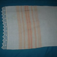 19 век  ръчно тъкана с плетена на една кука дантела кърпа, снимка 3 - Антикварни и старинни предмети - 34298745