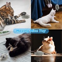 Интерактивна играчка за котка с опашка от пера, Kitty Toys, USB акумулаторна, произволно движение, снимка 3 - За котки - 42875835
