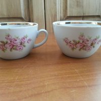 Руски порцелан чаши за чай , снимка 1 - Антикварни и старинни предмети - 38583872