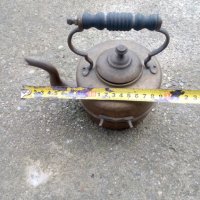 Английски месингов чайник, снимка 3 - Антикварни и старинни предмети - 39464151