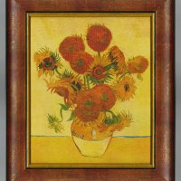 Репродукция "Слънчогледи" на Ван Гог, снимка 1 - Картини - 40169218