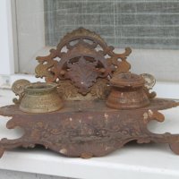 Немска чугунена мастилница, снимка 1 - Антикварни и старинни предмети - 35656457