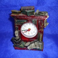 Керамичен часовник с махагонов цвят, снимка 1 - Арт сувенири - 31802921