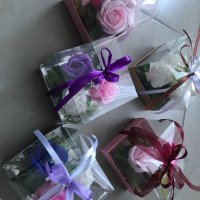 Кутия със сапунени рози , снимка 2 - Подаръци за жени - 35544592
