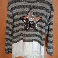 Блуза с пайети , снимка 2 - Блузи с дълъг ръкав и пуловери - 37932074