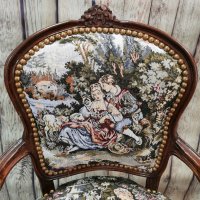 Кресло барок "Антоан Вато", снимка 2 - Дивани и мека мебел - 26757258