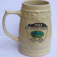 2 броя Антикварни Колекционерски керамични халби чаши за бира Полша 1988 г., снимка 1 - Чаши - 38344460