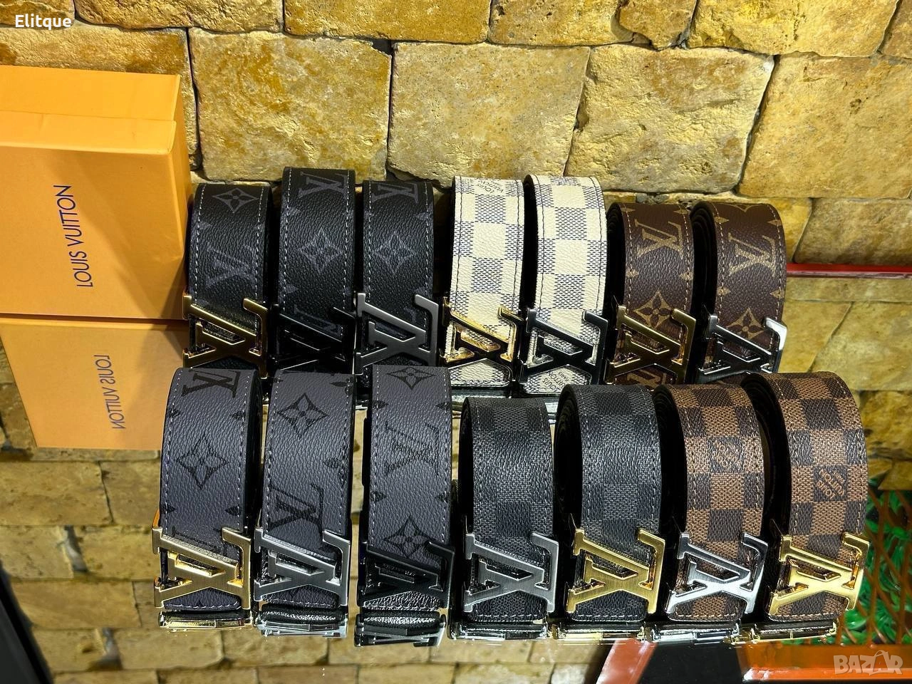 колани от естествена кожа в кутия louis vuitton , снимка 1