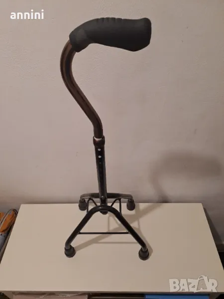  четирикрак  бастун кафяв  със степени на регулиране  лек, снимка 1