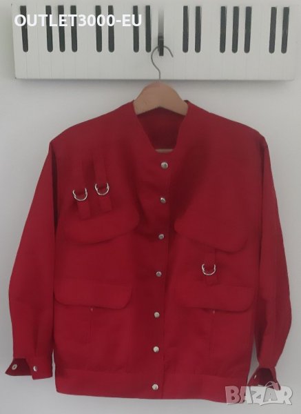 Vintage Womens Red Denim Savage Coat, снимка 1