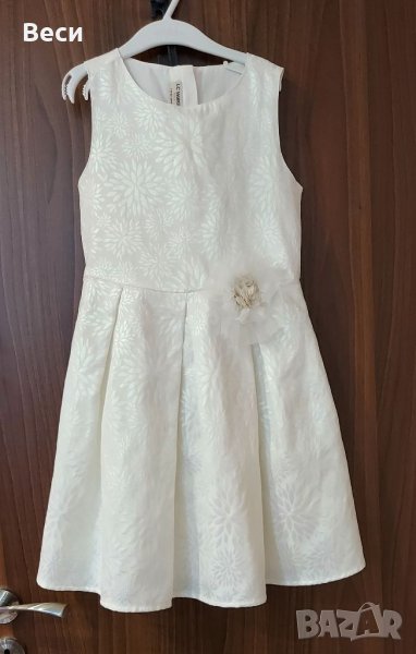 Бяла рокля 122-128, снимка 1