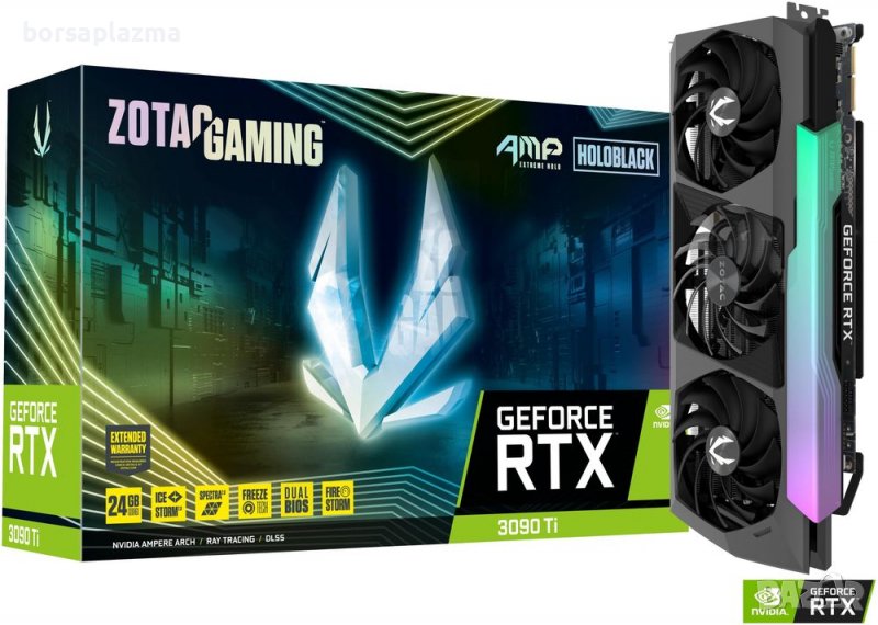 ZOTAC GAMING GeForce RTX 3090 Ti AMP! Extreme Holo 24G, 24576 MB GDDR6X, снимка 1