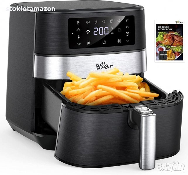 Air fryer BEAR 5,5 л с 360° бърза циркулация на горещ въздух, 1700 W, снимка 1