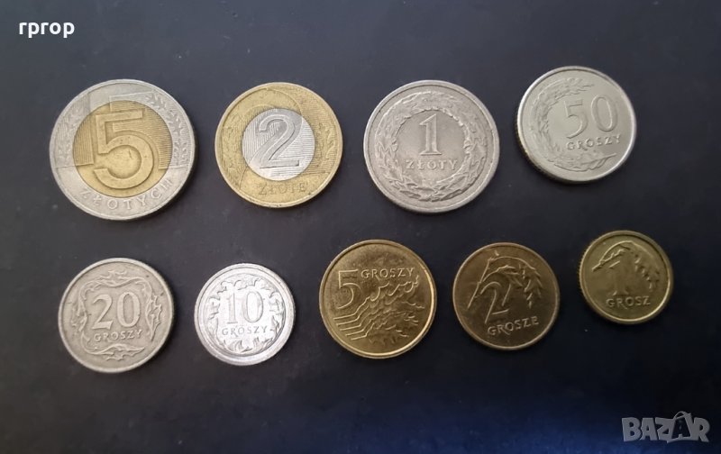 Монети . Полша . Полски злоти. Лот . 9 бройки., снимка 1