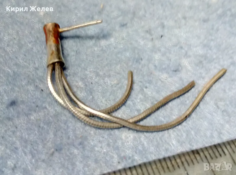 СТАРА СТИЛНА СРЕБЪРНА ОБЕЦИ СРЕБРО ВИСОКА ПРОБА с ЕФИРНИ ВИСУЛКИ РЪЧНА ИЗРАБОТКА 38025, снимка 1