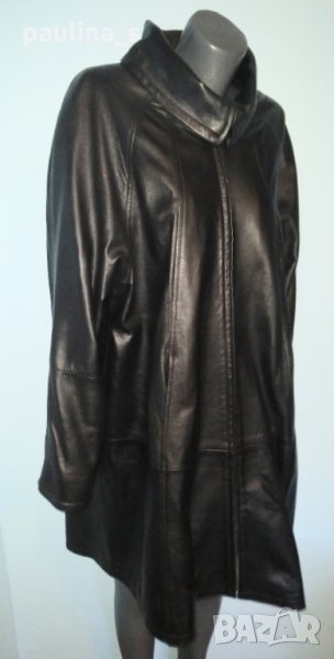 Манто тип пелерина от естествена кожа "Vera Pelle" Italy / голям размер , снимка 1