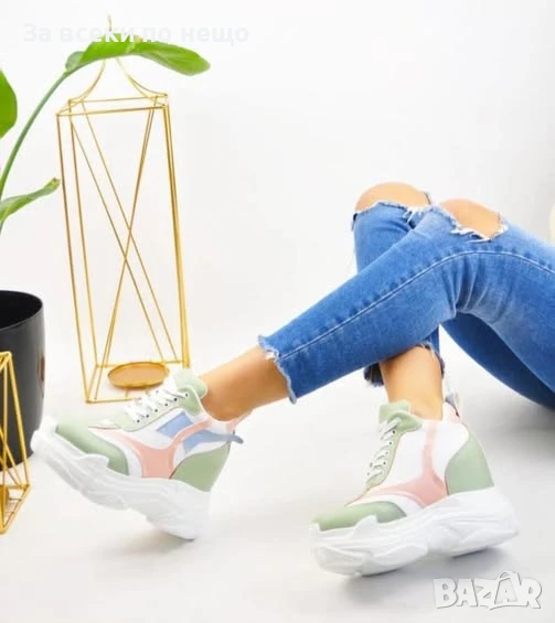Дамски Маратонки На Платформа🔝Дамски Спортни Обувки🔝Дамски Кецове Код D2586, снимка 1