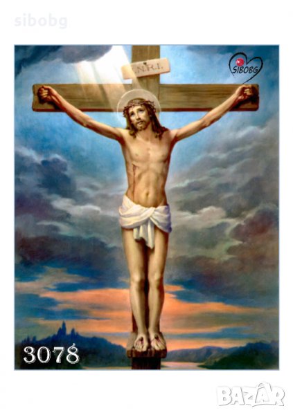 Диамантен гоблен РАЗПЪНАТИЯ ИСУС, снимка 1