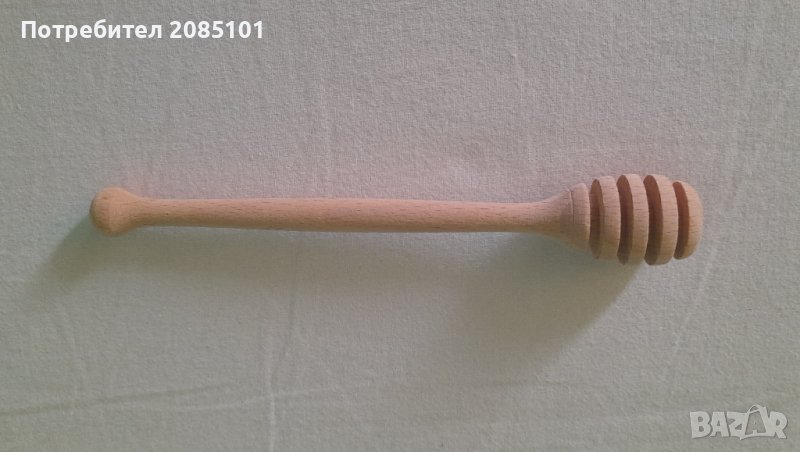 Дървена бъркалка/лъжица за мед, снимка 1