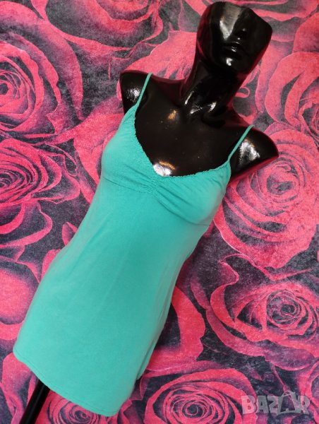 H&M Зелен тюркоазен потник туника С, снимка 1