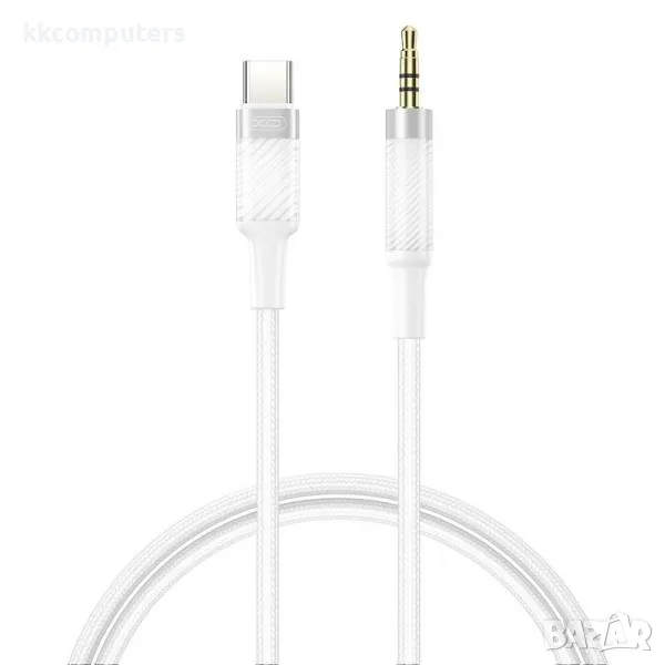 Аудио кабел XO-NB-R279B AUX 3.5мм 1m към Type-C (Бял) Баркод : 2403925, снимка 1