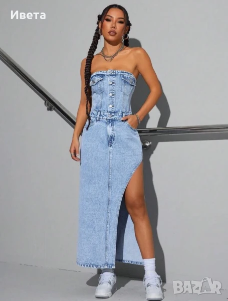 Дамска дънкова рокля, снимка 1