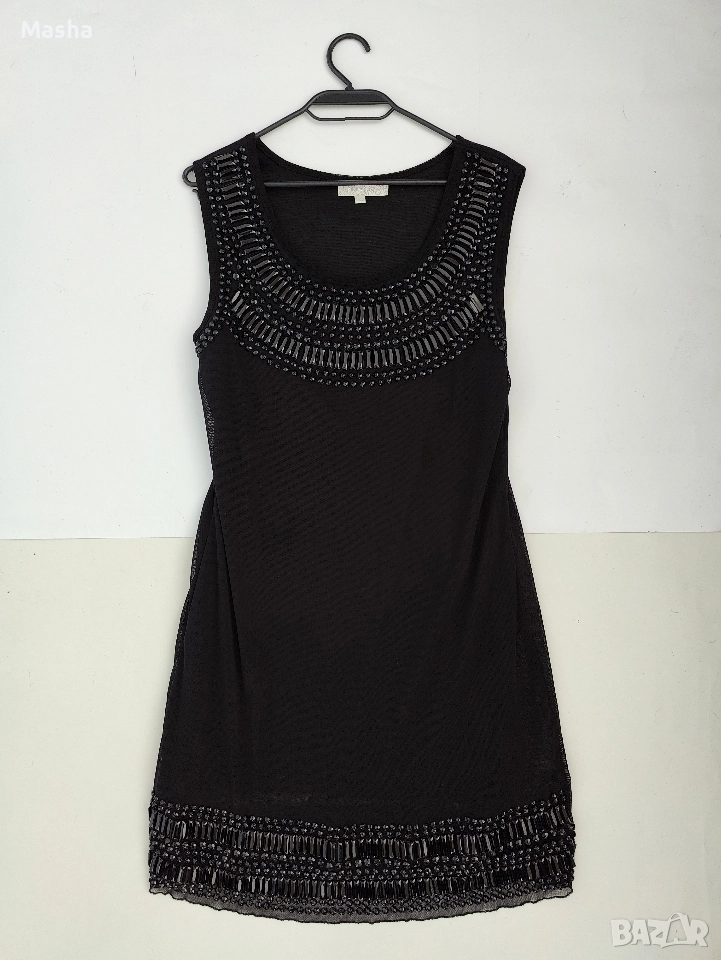 Черна коктейлна рокля от тюл L/XL, снимка 1