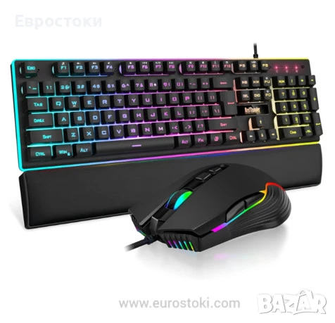 Геймърска клавиатура RedThunder K10 с мишка, Mechanical Feel, геймърски комплект: клавиатура + мишка, снимка 1