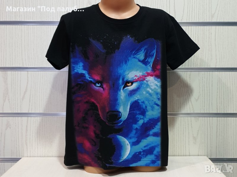 Нова детска тениска с дигитален печат Вълк, GALAXY WOLF, Серия вълци, снимка 1