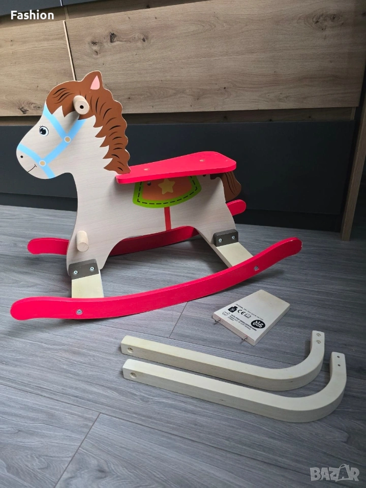 Детско дървено люлеещо се конче, снимка 1