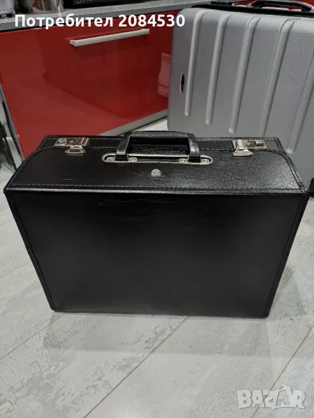 Твърд кожен куфар 46/33/20см, снимка 1