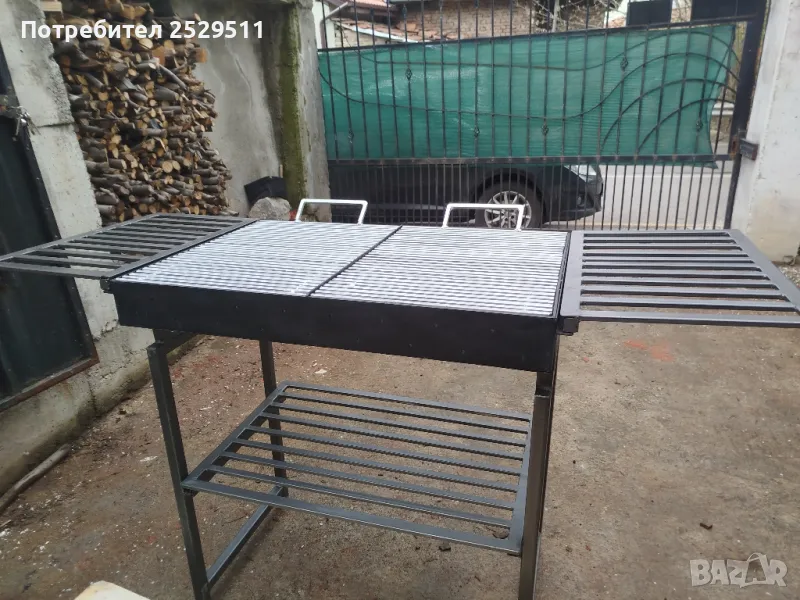 Барбекю голямо скара 90*60 общо 160 широко масивно 65кг разглобява се , снимка 1