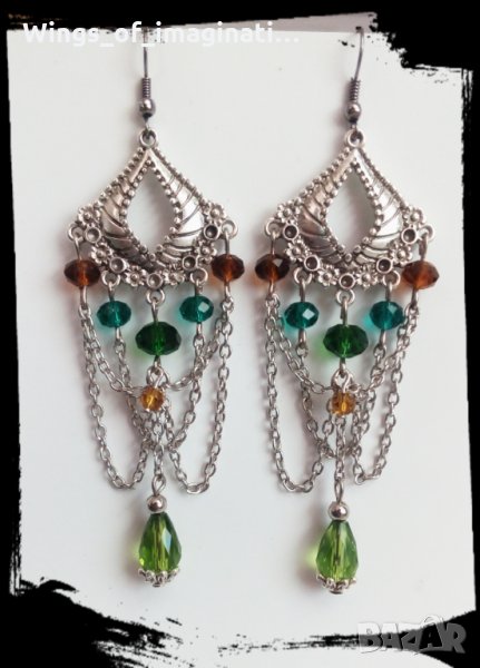 ! РАЗПРОДАЖДБА ! - Обеци ръчна изработка със сребро 925 , снимка 1