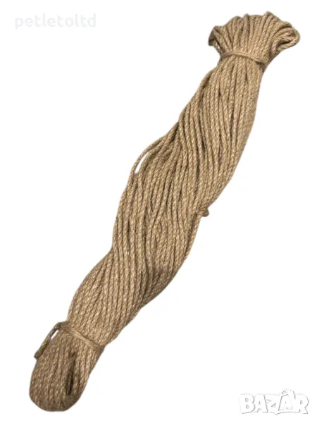 Въже конопено Ф 4 мм (50 метра), снимка 1