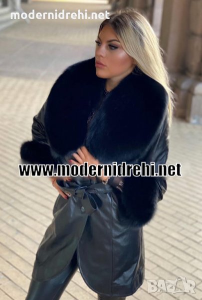 Дамско луксозно палто кашмир вълна и лисица код 512, снимка 1