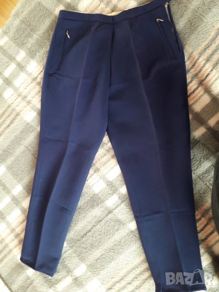 Тъмносин дамски клин с ципове нов, снимка 1