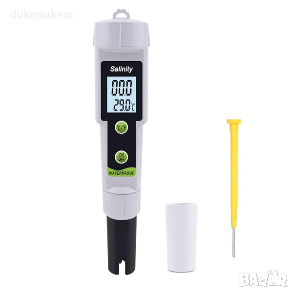 НОВ! Дигитален тестер за соленост и Т, за аквариуми, басейни, вода, снимка 1