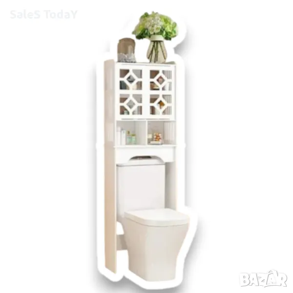 Шкафче за баня, Етажерка за съхранение, над тоалетна чиния, 150см, снимка 1