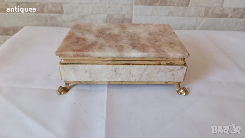 Кутия за бижута - мраморна - българско производство, снимка 1