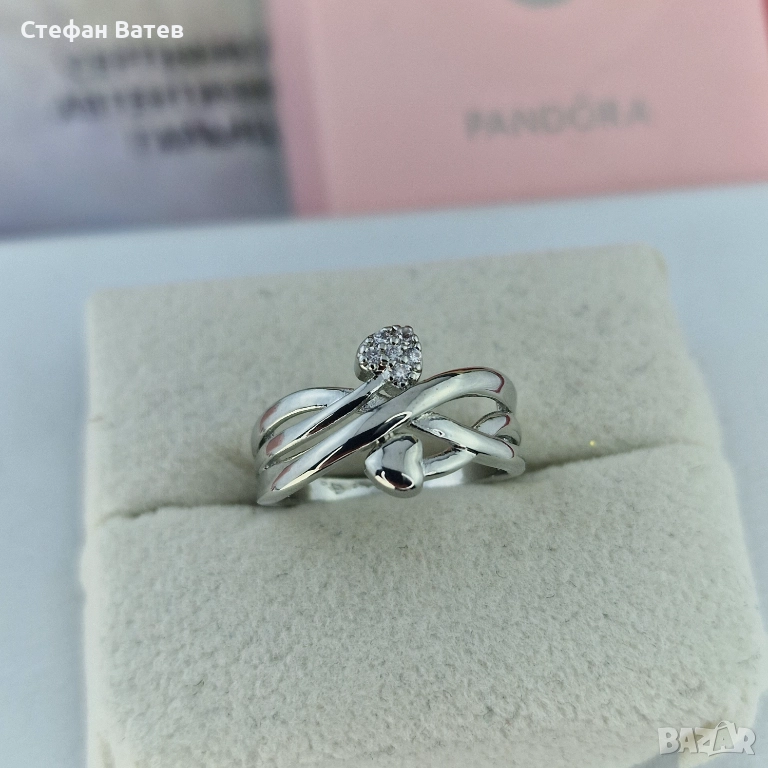Пръстен „Преплетени сърца“ ❤️✨, снимка 1