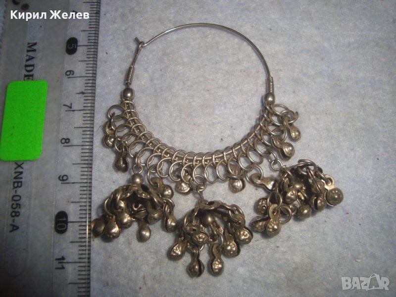 ПОСРЕБРЕНА ЕТНОГРАФСКИ ВЪЗРОЖДЕНСКИ СТИЛ ОБЕЦА НАКИТ ВИСУЛКА от НЕРЪЖДАЕМА СТОМАНА 31626, снимка 1