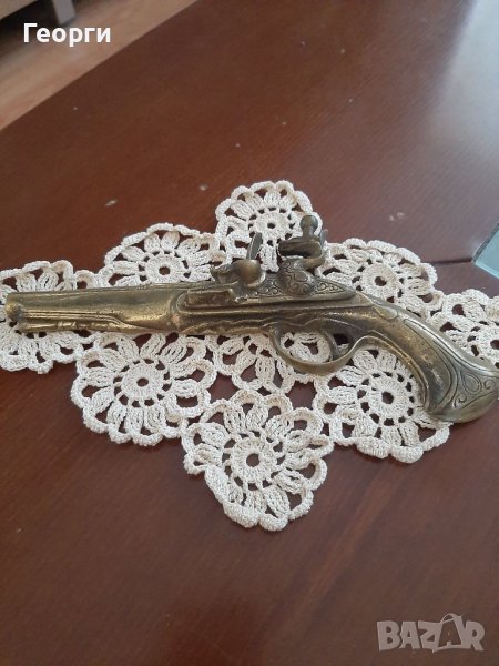 Бронз пистолет старинен, снимка 1