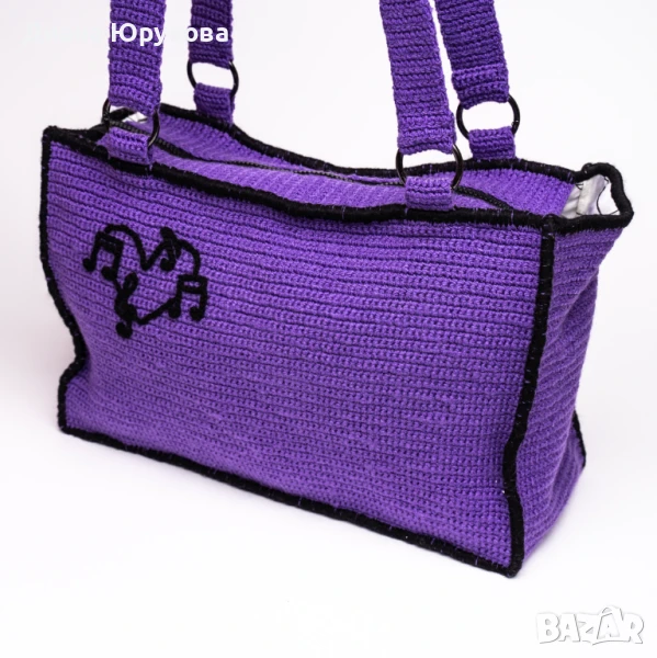 Плетена дамска чанта, снимка 1