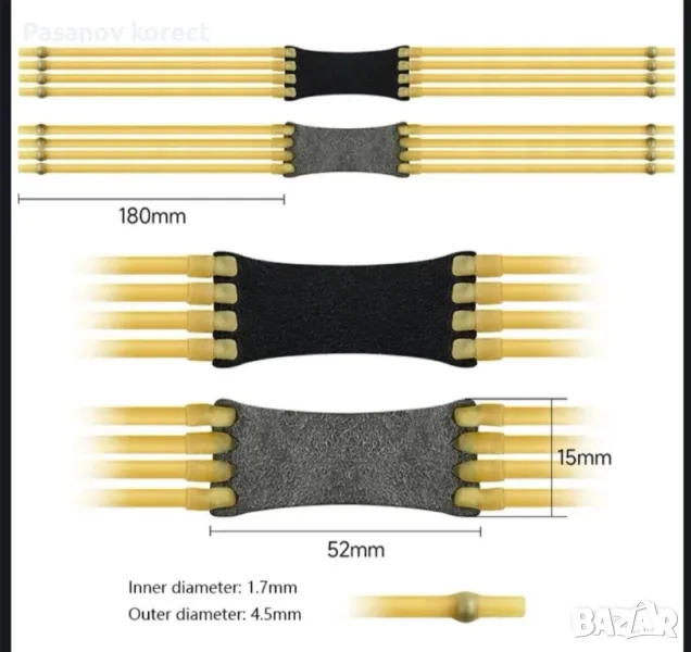 Ластици за прашка с 8 ластика много яки (жилка разпинялка), снимка 1