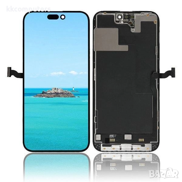 MUSTTBUY OLED Съвместим LCD Дисплей за iPhone 14 6.1 + Тъч скрийн / Черен / Без Грешка Баркод : 4842, снимка 1