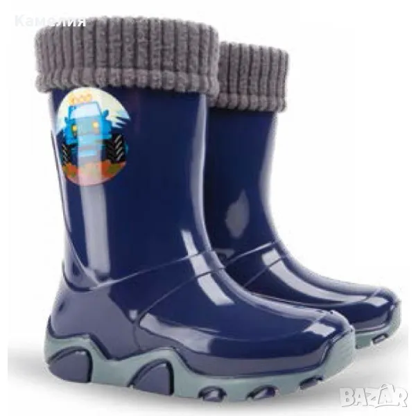 Детски ботуши за дъжд с топъл чорап, снимка 1